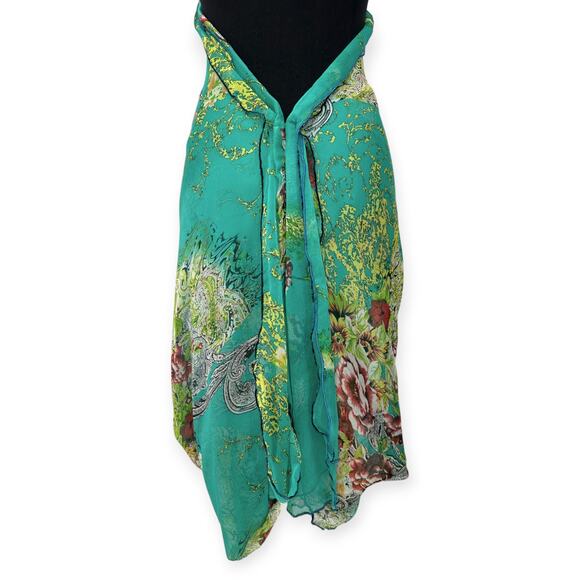 Katharine Story DESIGNER Silk Sequin Embellished Halter Neck Sobe Midi Dress - Picture 6 of 10